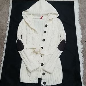 H & M Cable Hoodie Button Down Cardigan.  Size 6